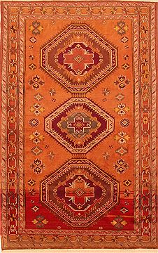 Russia Shirvan Yellow Rectangle 5x7 ft Wool Carpet 26649
