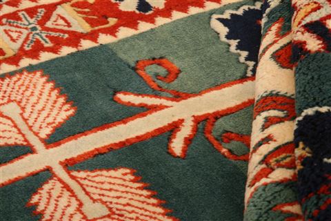 Shirvan Blue Hand Knotted 411 X 78 Area Rug 253-26650 Image 3