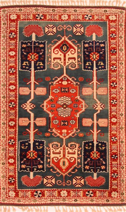 Shirvan Blue Hand Knotted 411 X 78 Area Rug 253-26650 Image 0