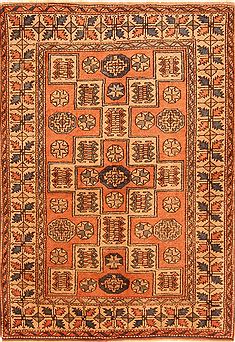 Kazak Orange Hand Knotted 4'8" X 6'7"  Area Rug 100-26655