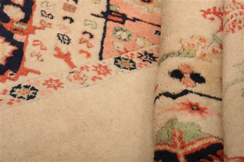 Kazak Beige Hand Knotted 50 X 70 Area Rug 253-26657 Image 3