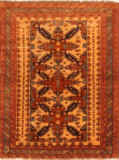 Karabakh Red Hand Knotted 48 X 69 Area Rug 100-26658 Image 0