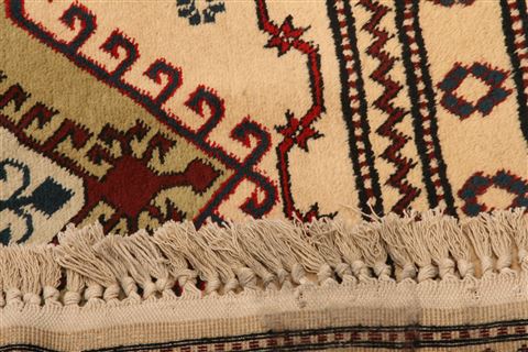 Kazak Beige Square Hand Knotted 68 X 82 Area Rug 100-26660 Image 8