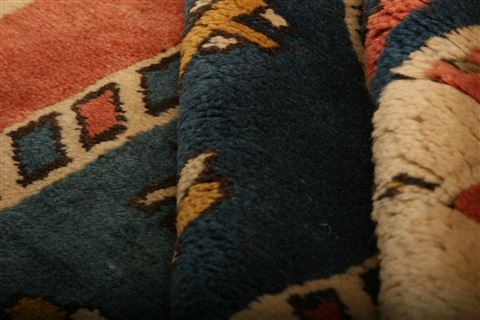 Kazak Orange Hand Knotted 63 X 80 Area Rug 253-26661 Image 4