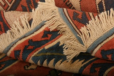 Kazak Orange Hand Knotted 63 X 80 Area Rug 253-26661 Image 5