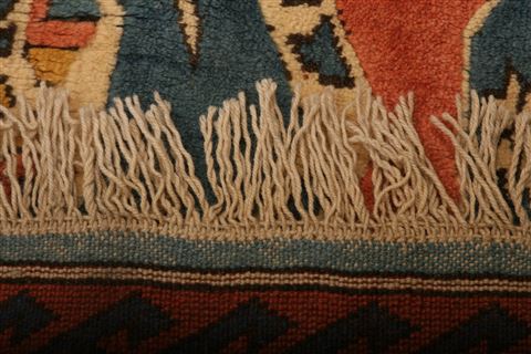 Kazak Orange Hand Knotted 63 X 80 Area Rug 253-26661 Image 8