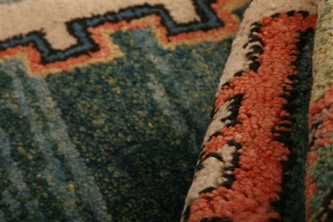 Kazak Green Hand Knotted 46 X 62 Area Rug 253-26665 Image 11