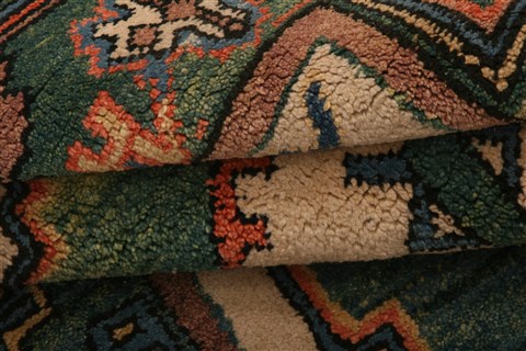 Kazak Green Hand Knotted 46 X 62 Area Rug 253-26665 Image 5