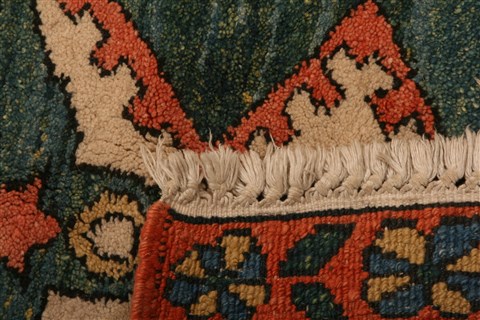 Kazak Green Hand Knotted 46 X 62 Area Rug 253-26665 Image 7