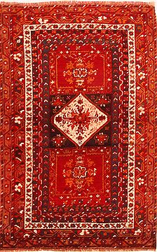 Turkish Kazak Red Rectangle 3x5 ft Wool Carpet 26672