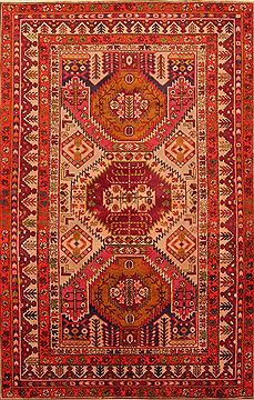 Russia Kazak Beige Rectangle 5x7 ft Wool Carpet 26673