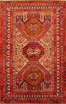 Kazak Beige Hand Knotted 4'6" X 6'11"  Area Rug 100-26673