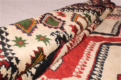 Qashqai Beige Hand Knotted 56 X 910 Area Rug 400-26680 Image 12