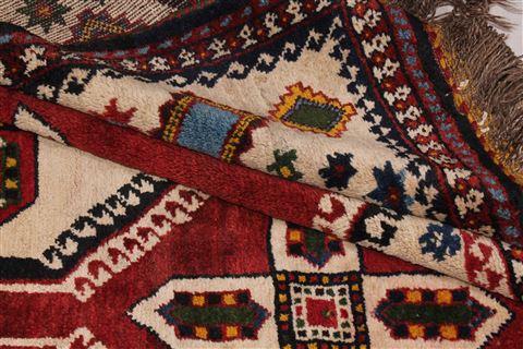 Qashqai Beige Hand Knotted 56 X 910 Area Rug 400-26680 Image 5