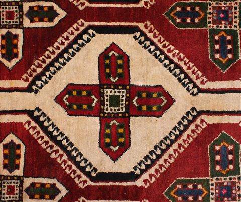 Qashqai Beige Hand Knotted 56 X 910 Area Rug 400-26680 Image 7
