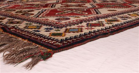 Qashqai Beige Hand Knotted 56 X 910 Area Rug 400-26680 Image 9
