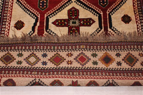 Qashqai Beige Hand Knotted 56 X 910 Area Rug 400-26680 Image 10