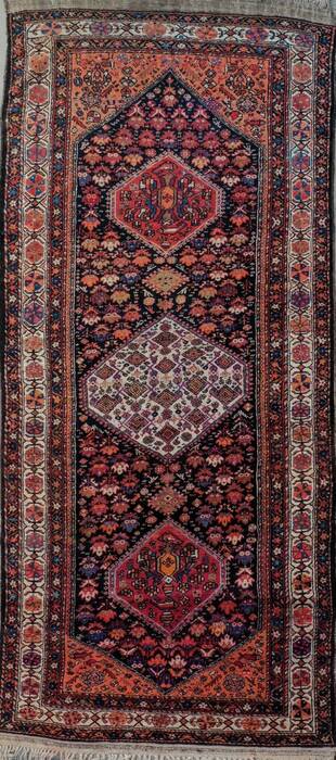 Qashqai Beige Hand Knotted 56 X 910 Area Rug 400-26680 Image 0