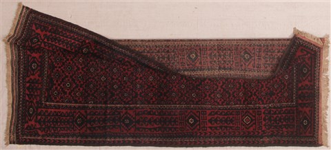 Baluch Red Runner Hand Knotted 35 X 611 Area Rug 400-26683 Image 3