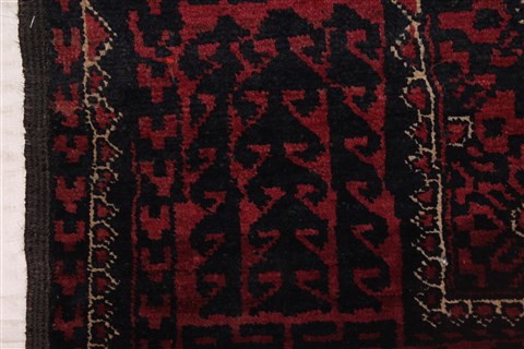 Baluch Red Runner Hand Knotted 35 X 611 Area Rug 400-26683 Image 6