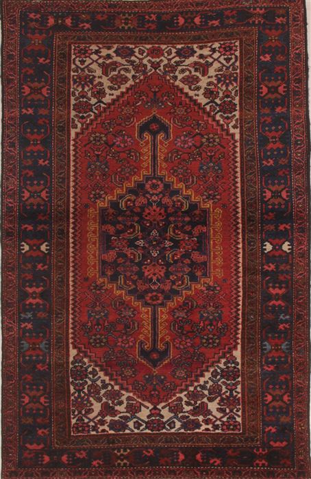 Zanjan Red Hand Knotted 44 X 611 Area Rug 400-26684 Image 0