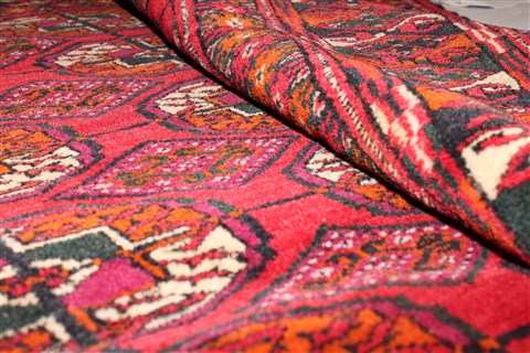 Turkman Red Hand Knotted 33 X 40 Area Rug 400-26685 Image 10