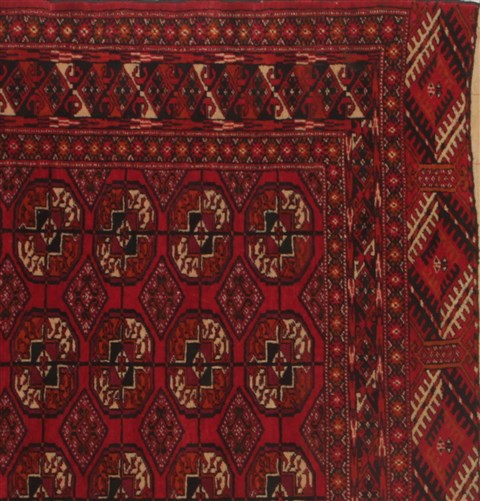 Turkman Red Hand Knotted 33 X 40 Area Rug 400-26685 Image 11