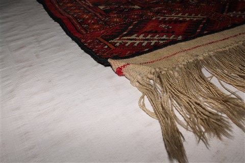 Turkman Red Hand Knotted 33 X 40 Area Rug 400-26685 Image 2