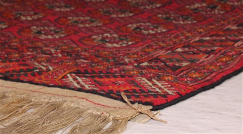 Turkman Red Hand Knotted 33 X 40 Area Rug 400-26685 Image 8
