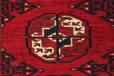 Turkman Red Hand Knotted 37 X 58 Area Rug 400-26686 Image 10