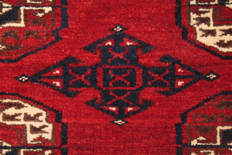 Turkman Red Hand Knotted 37 X 58 Area Rug 400-26686 Image 11