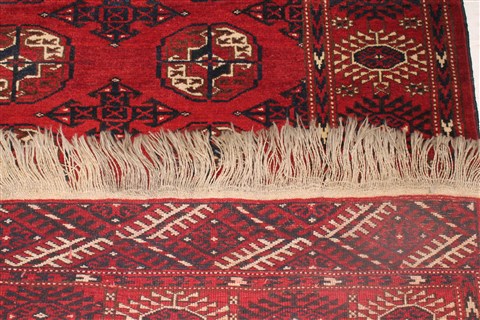 Turkman Red Hand Knotted 37 X 58 Area Rug 400-26686 Image 12