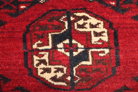 Turkman Red Hand Knotted 37 X 58 Area Rug 400-26686 Image 16