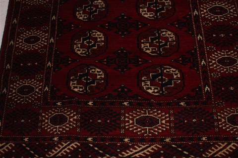 Turkman Red Hand Knotted 37 X 58 Area Rug 400-26686 Image 1