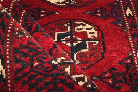 Turkman Red Hand Knotted 37 X 58 Area Rug 400-26686 Image 6