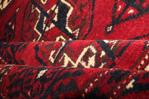 Turkman Red Hand Knotted 37 X 58 Area Rug 400-26686 Image 7