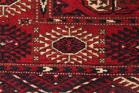 Turkman Red Hand Knotted 37 X 58 Area Rug 400-26686 Image 8