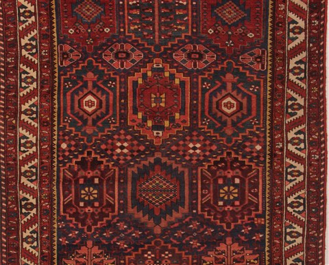 Bakhtiar Beige Runner Hand Knotted 54 X 102 Area Rug 400-26687 Image 24