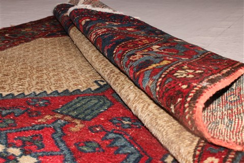 Koliai Beige Square Hand Knotted 36 X 42 Area Rug 400-26688 Image 1