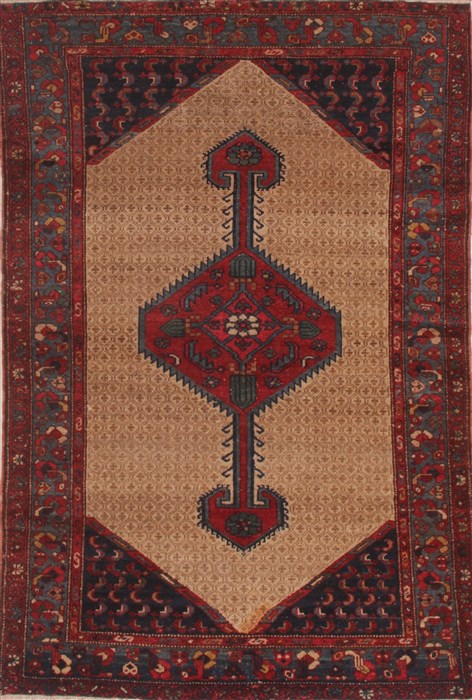 Koliai Beige Square Hand Knotted 36 X 42 Area Rug 400-26688 Image 0