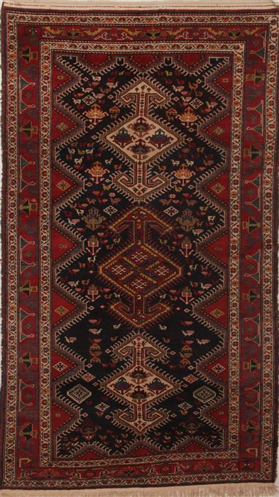 Bakhtiar Blue Hand Knotted 51 X 91 Area Rug 400-26689 Image 0