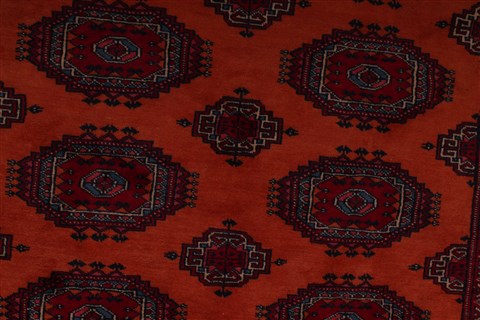Turkman Orange Hand Knotted 51 X 86 Area Rug 400-26697 Image 10