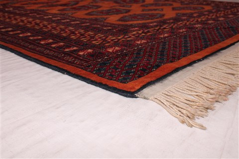 Turkman Orange Hand Knotted 51 X 86 Area Rug 400-26697 Image 11