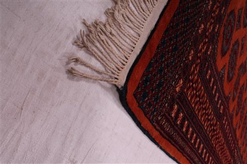 Turkman Orange Hand Knotted 51 X 86 Area Rug 400-26697 Image 1