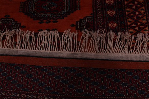 Turkman Orange Hand Knotted 51 X 86 Area Rug 400-26697 Image 3