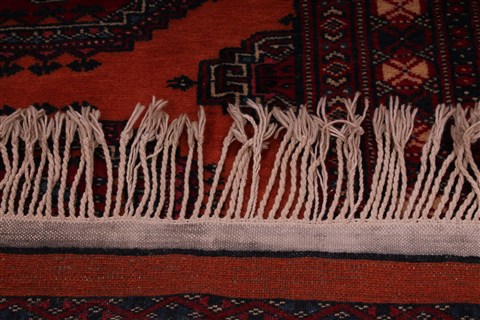Turkman Orange Hand Knotted 51 X 86 Area Rug 400-26697 Image 4