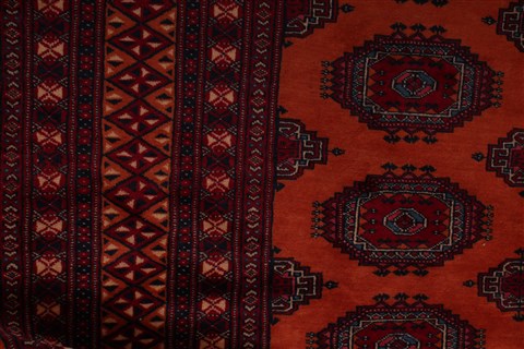 Turkman Orange Hand Knotted 51 X 86 Area Rug 400-26697 Image 9