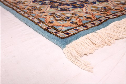 Kerman Blue Hand Knotted 50 X 82 Area Rug 400-26703 Image 3