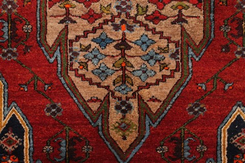 Mazlaghan Red Hand Knotted 45 X 66 Area Rug 400-26705 Image 7