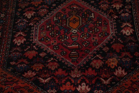 Qashqai Blue Runner Hand Knotted 411 X 106 Area Rug 400-26709 Image 1